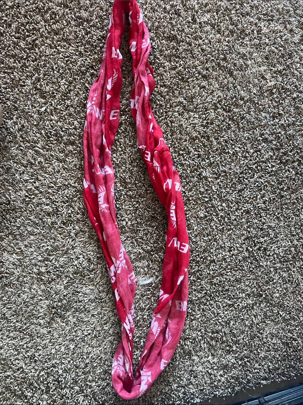 Women’s Pink Infinity Scarf - Branded Logo Design